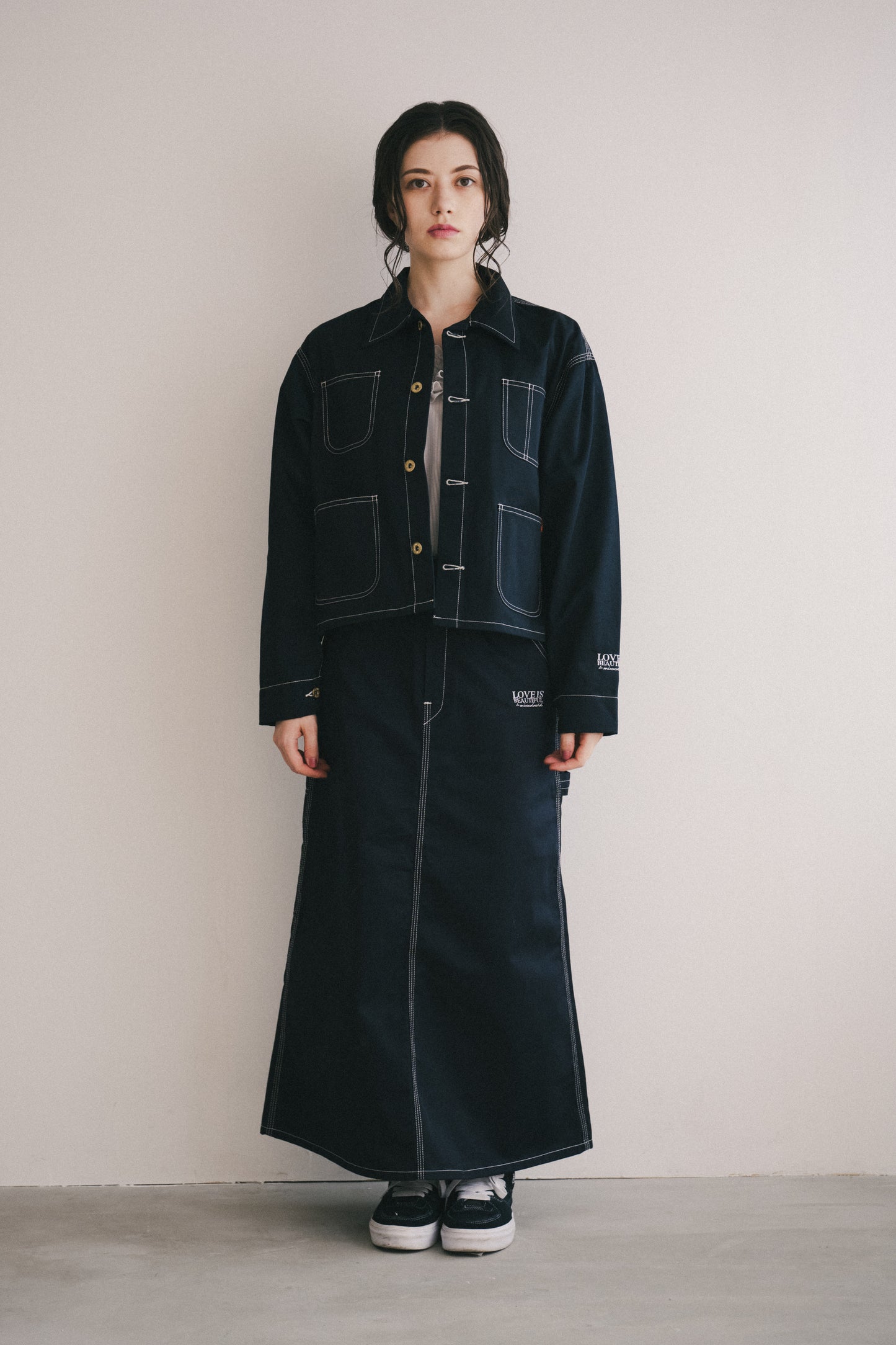 mixxdavid × UNIVERSALOVERALL チノタイトスカート