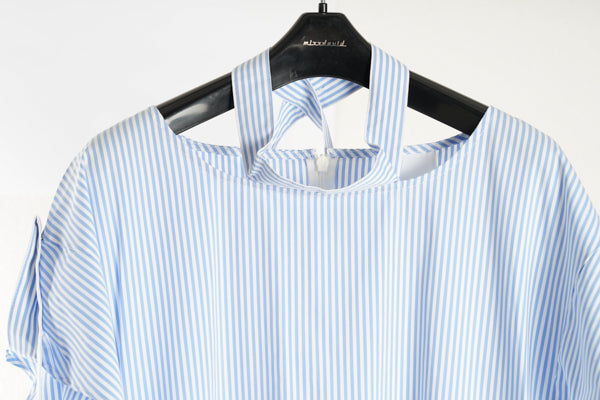 ロングシャツワンピース(ブルー)