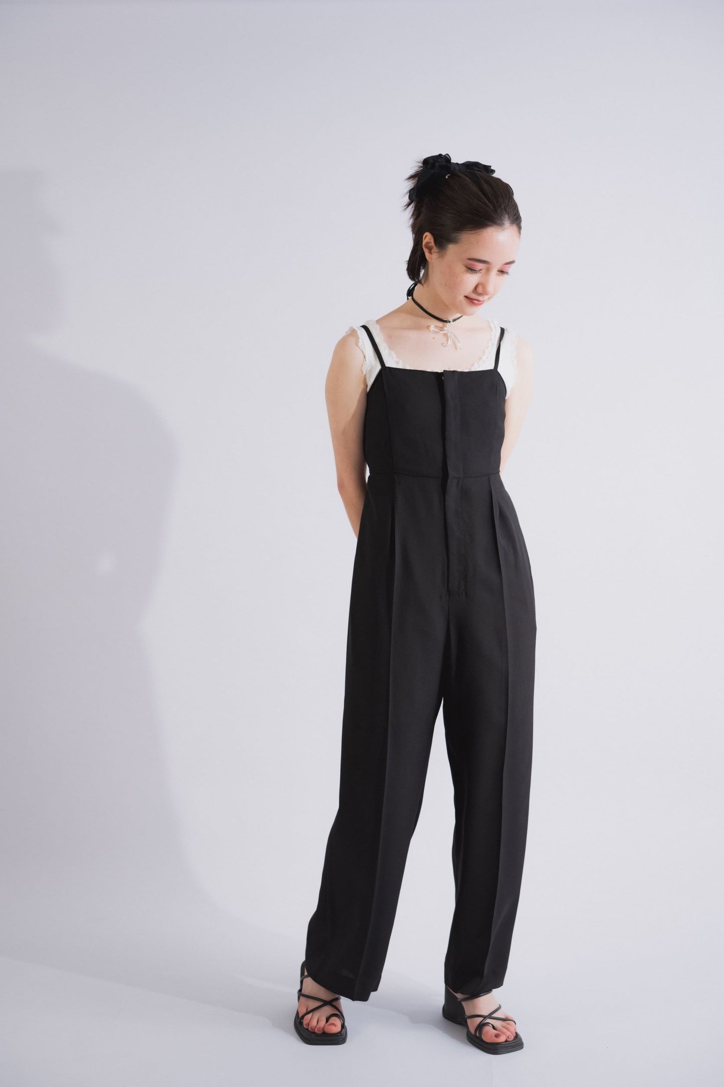 バックリボンオールインワン(BLACK)