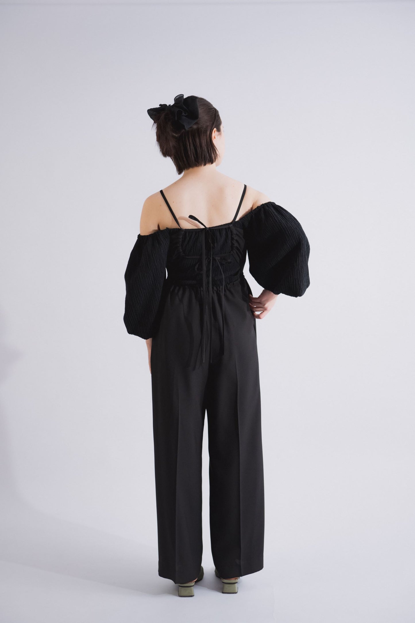 バックリボンオールインワン(BLACK)